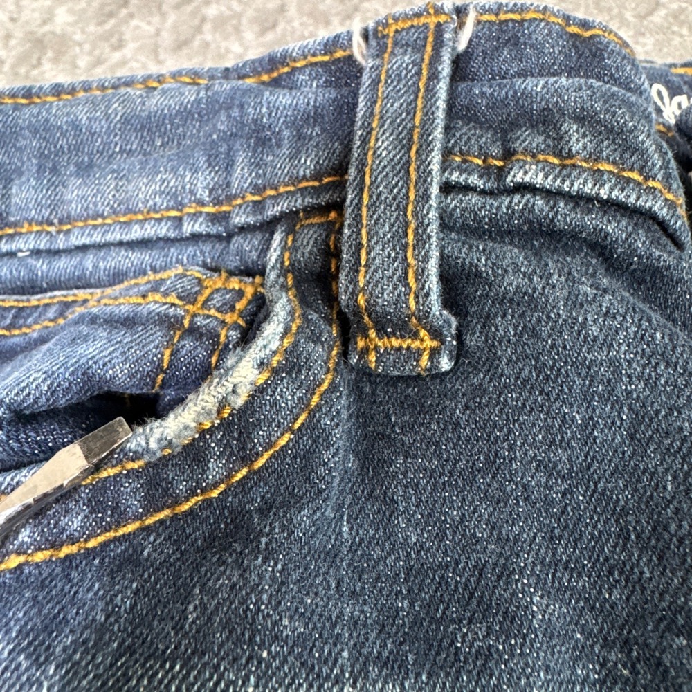 Cat & Jack Boys Size 14 Bootcut Jeans Dark Wash Stretch Denim Adjustable Waist - Picture 2 of 13